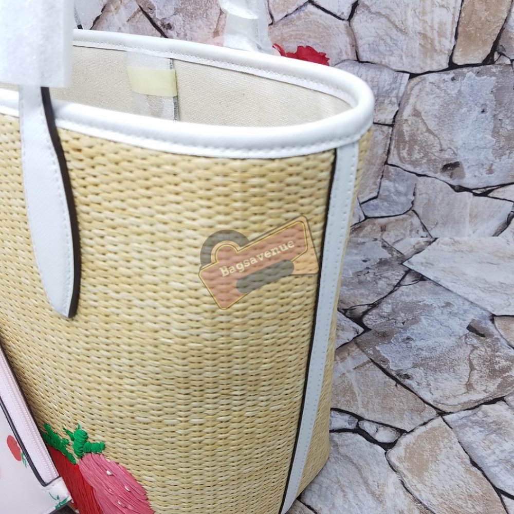 Small Tote Picnic In The Park Natural Kate Spade With Wristlet Beige - Picture 8 of 16